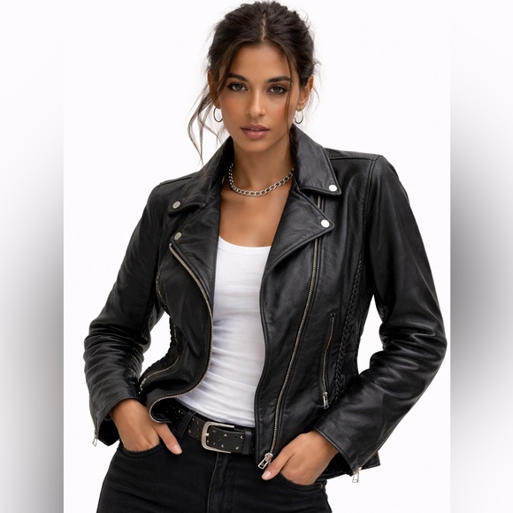 X Element Advanced Motorcycle Gear Jackets & Blazers - Women’s Black Genuine Leather Moto Jacket 4XL – Oversized Biker Motorcycle Style
